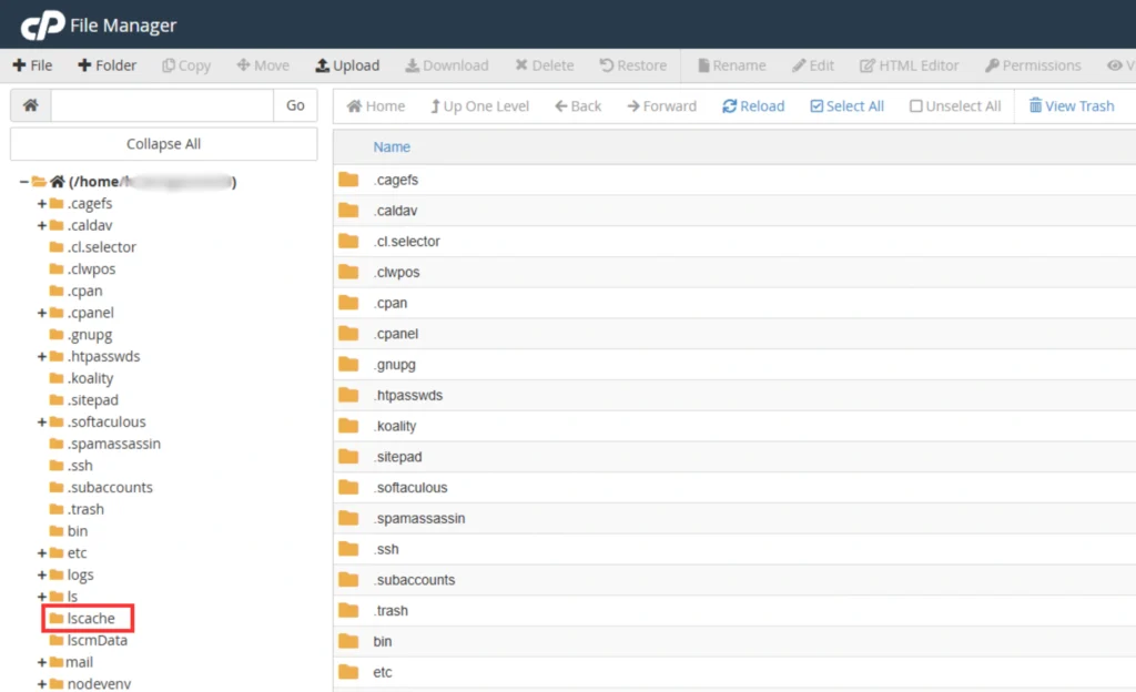 Delete lscache folder confirmation