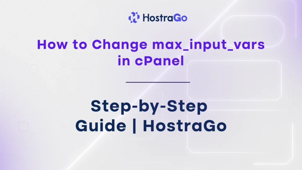 How to Change max_input_vars in cPanel