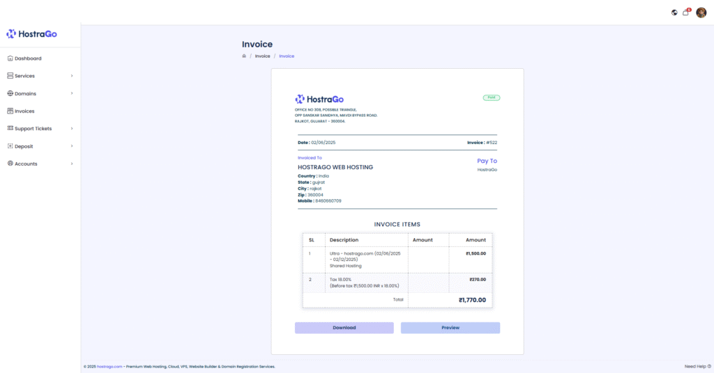 How to Download Invoice