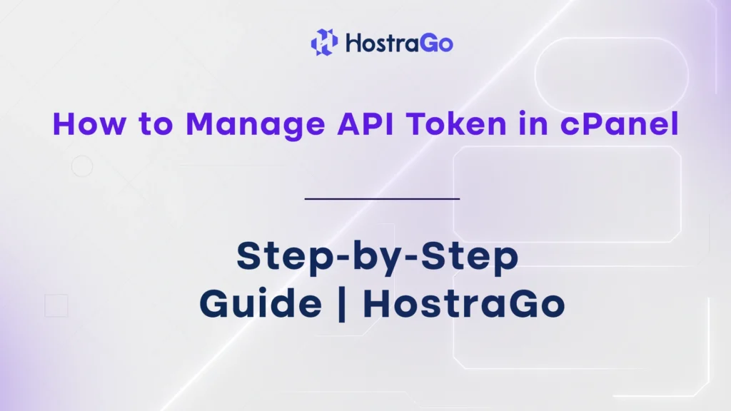 How to Manage API Token in cPanel