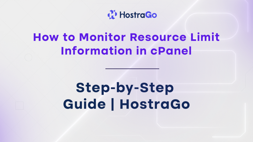 How to Monitor Resource Limit Information in cPanel