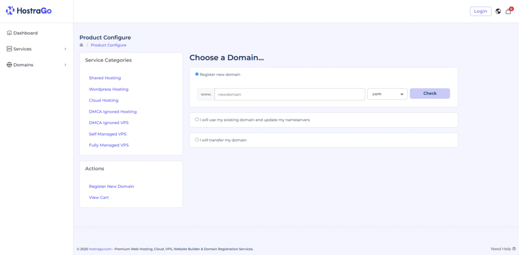 How to Register a New Domain