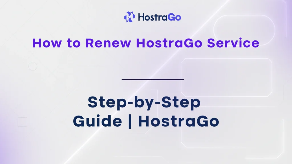 How to Renew HostraGo Service
