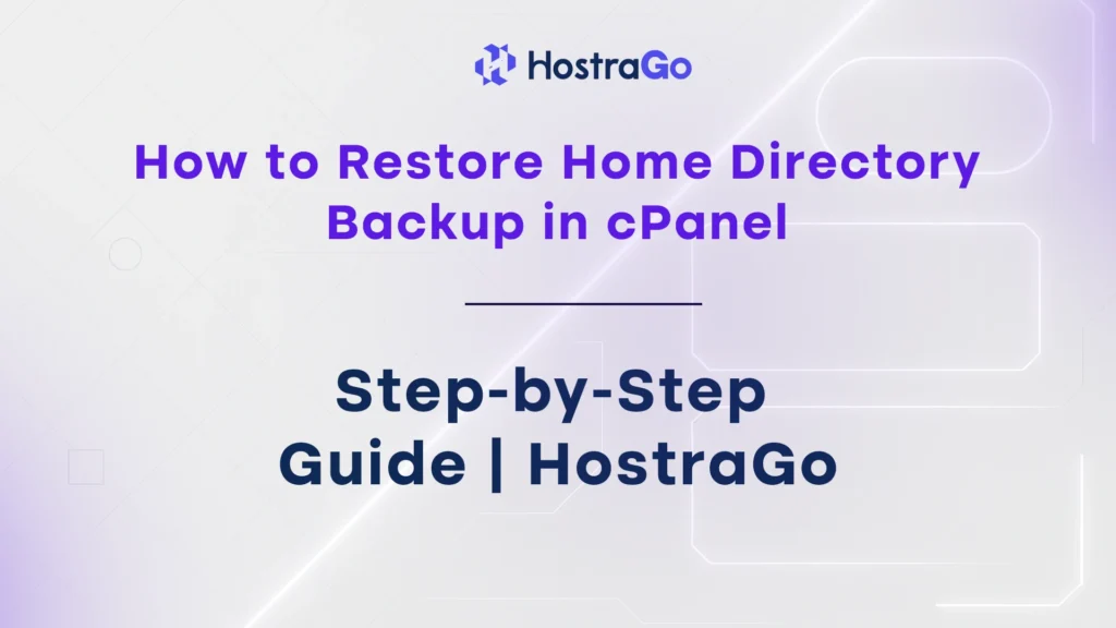 How to Restore Home Directory Backup in cPanel