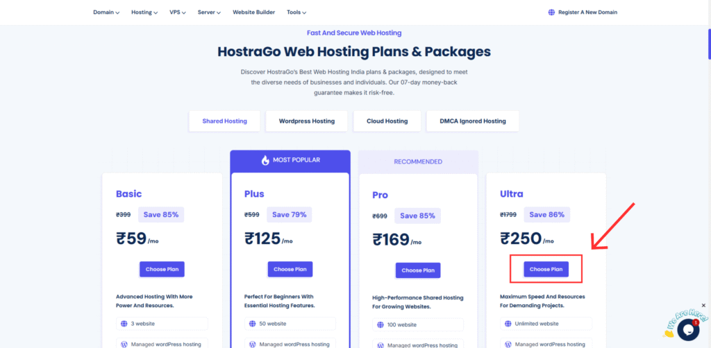 How to Select a HostraGo Plan