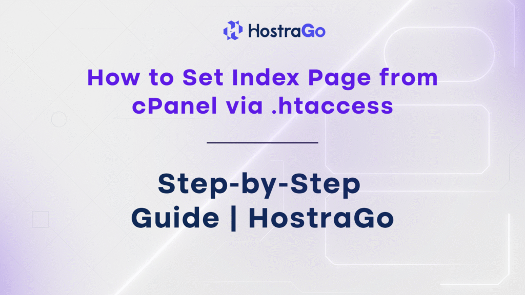 How to Set Index Page from cPanel via .htaccess