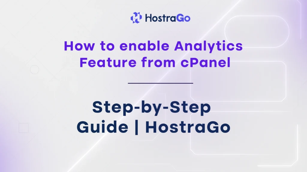 How to enable Analytics Feature from cPanel