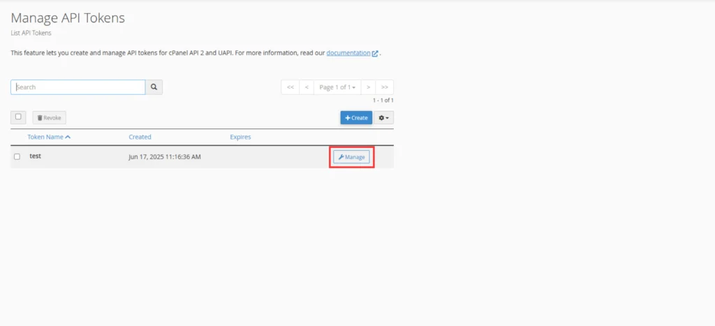 Insert Manage API Token Screenshot Placeholder Here