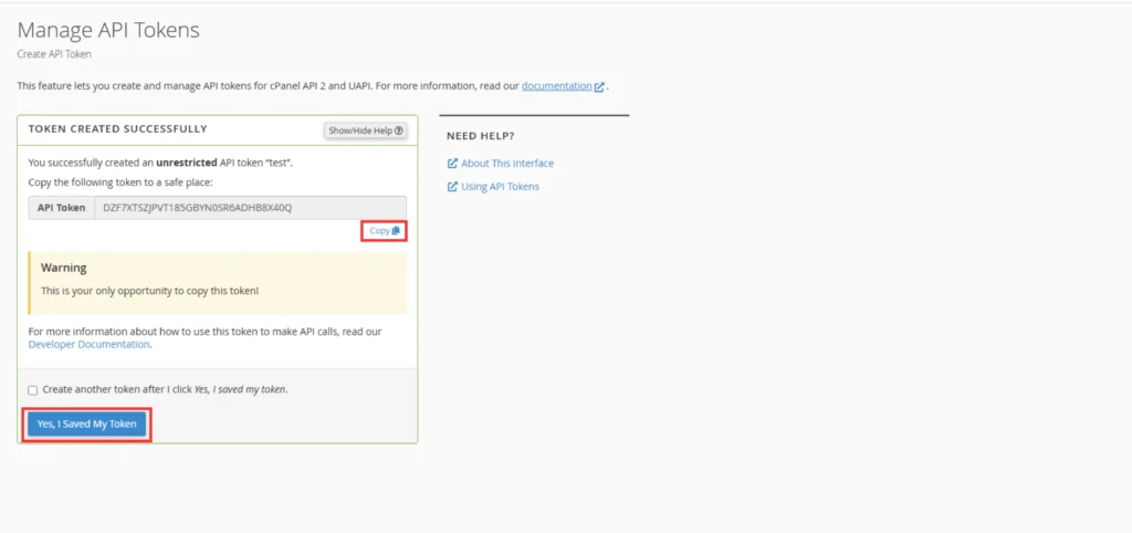 Insert Token Generated Screenshot Placeholder Here