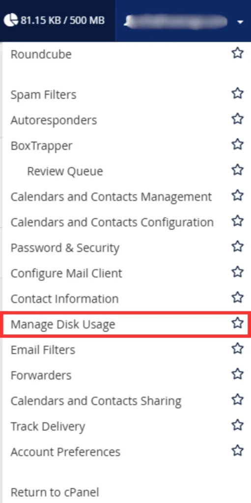 Open Webmail Interface