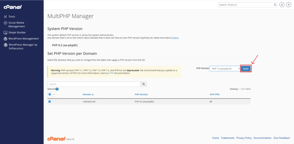 Screenshot showing Apply or Save button