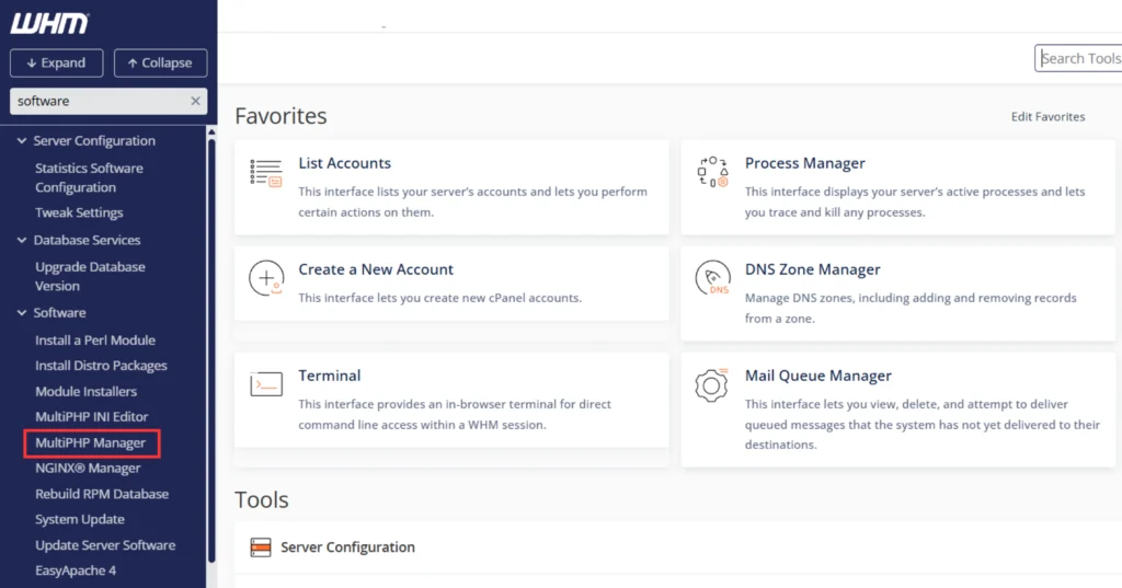 Search for “MultiPHP Manager”
