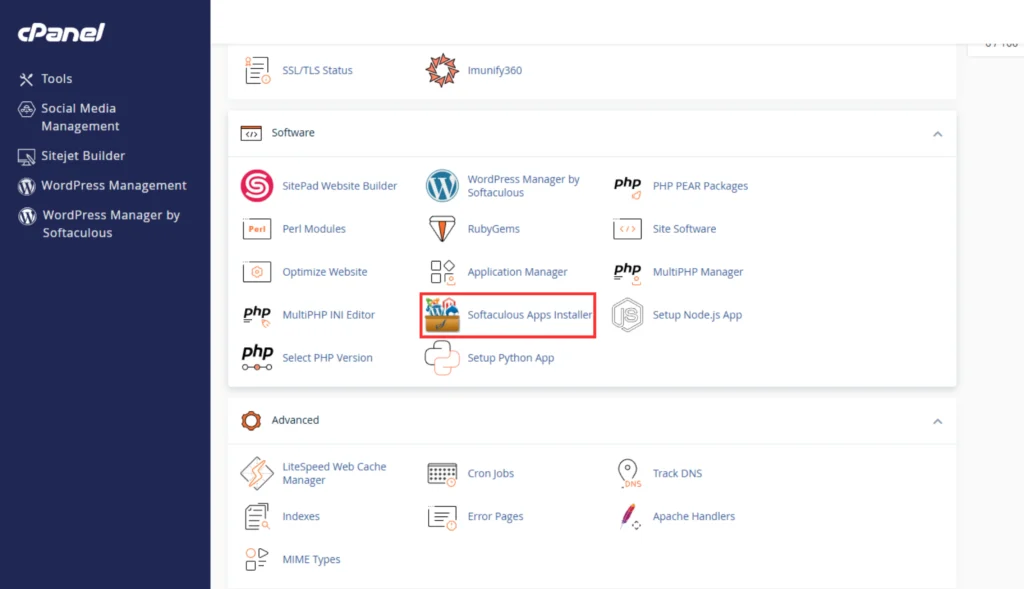 Softaculous in Hostrago cPanel
