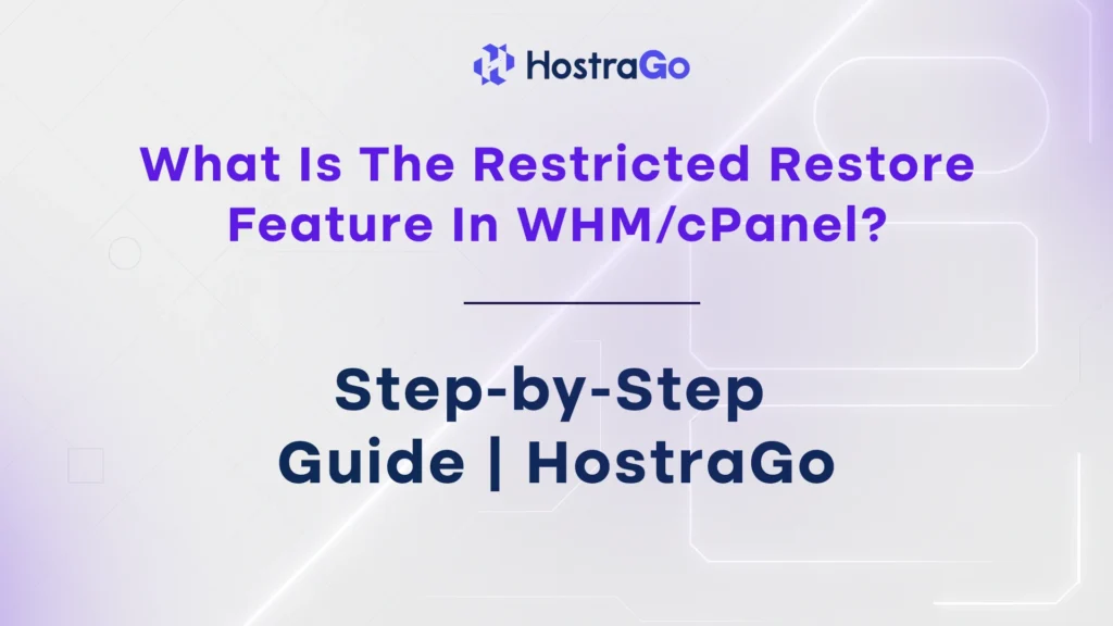 What Is The Restricted Restore Feature In WHM