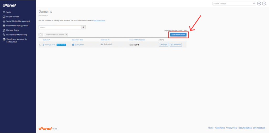 add new domain in cpanel hostrago hosting guide
