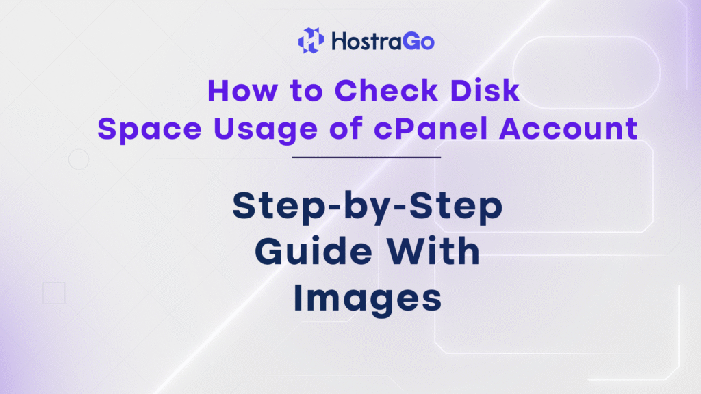 how to check disk space usage of cPanel account