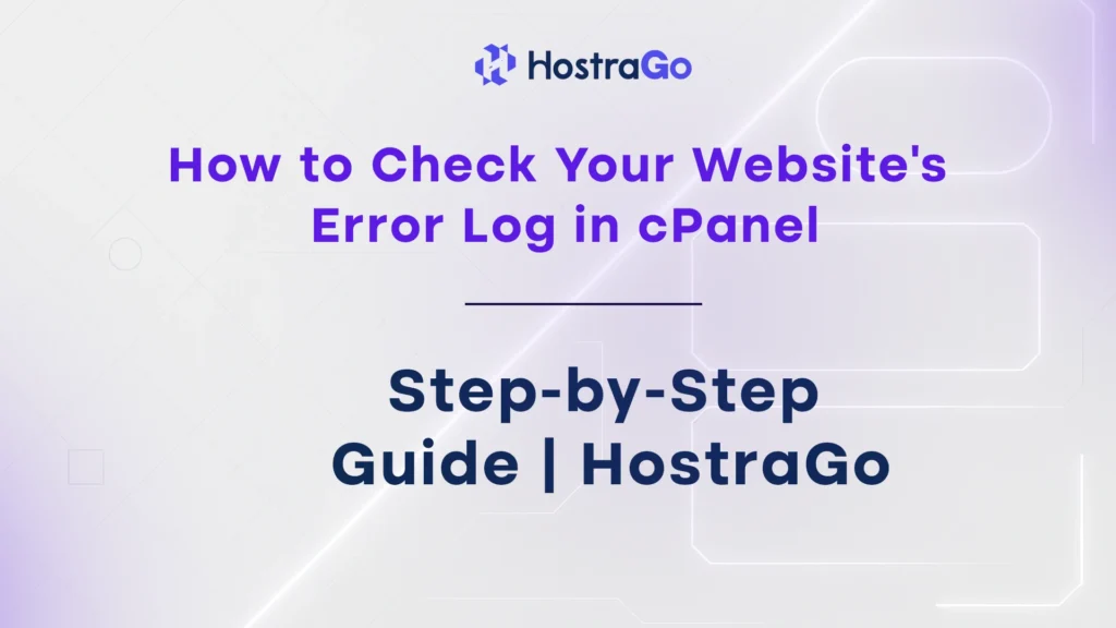 how to check your website's error log in cPanel