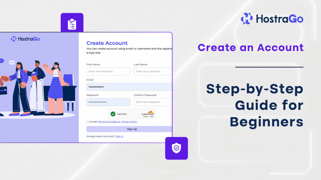 how to create a HostraGo account