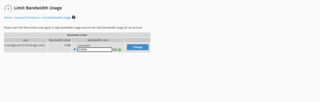 Access 'Limit Bandwidth Usage'