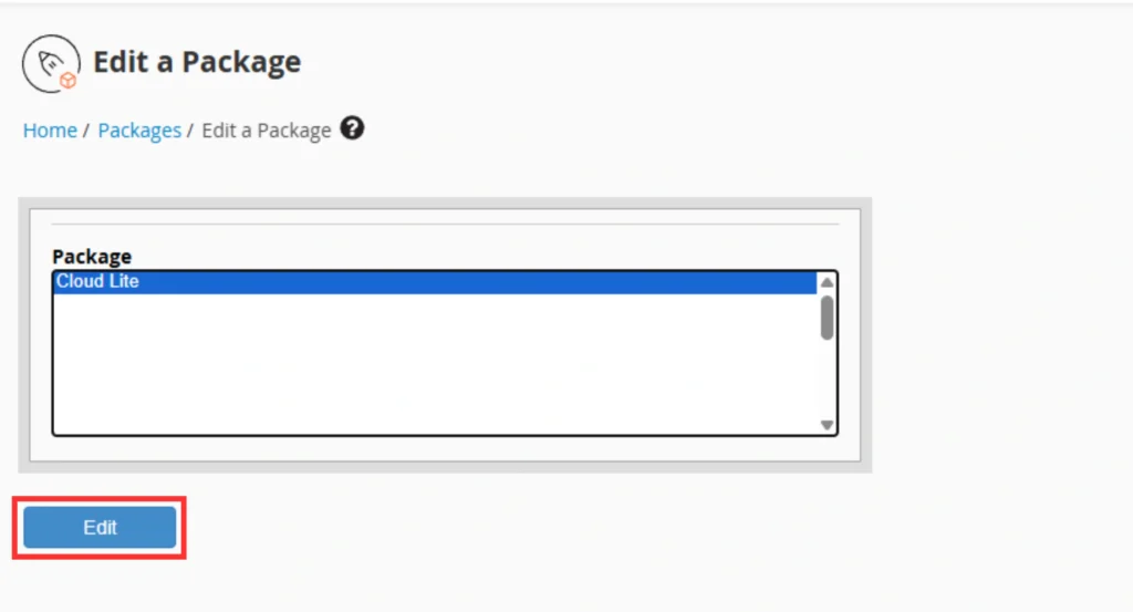 Assign the Package to a cPanel Account