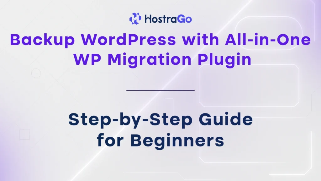 Backup WordPress with All-in-One WP Migration Plugin
