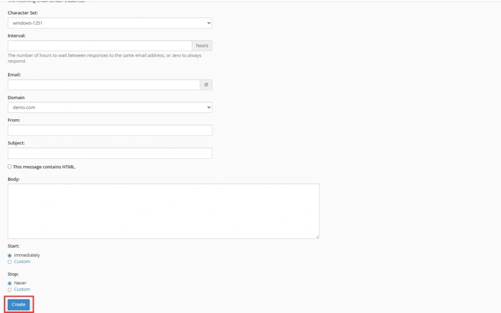 Configure Autoresponder Settings