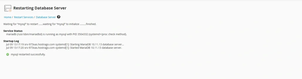 Confirm Restart