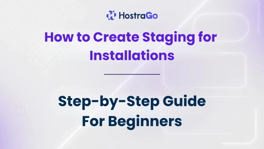 How to Create Staging for Installations