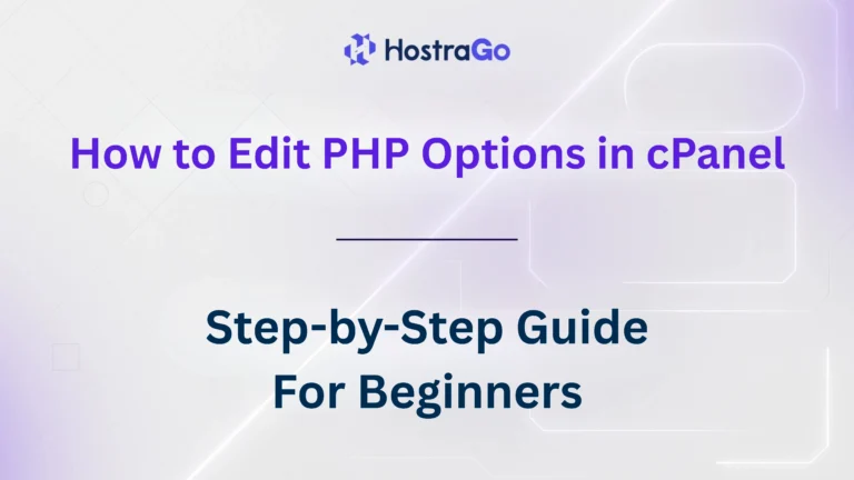 How to Edit PHP Options in cPanel