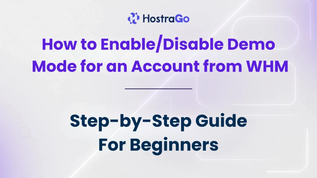 Enable/Disable Demo Mode