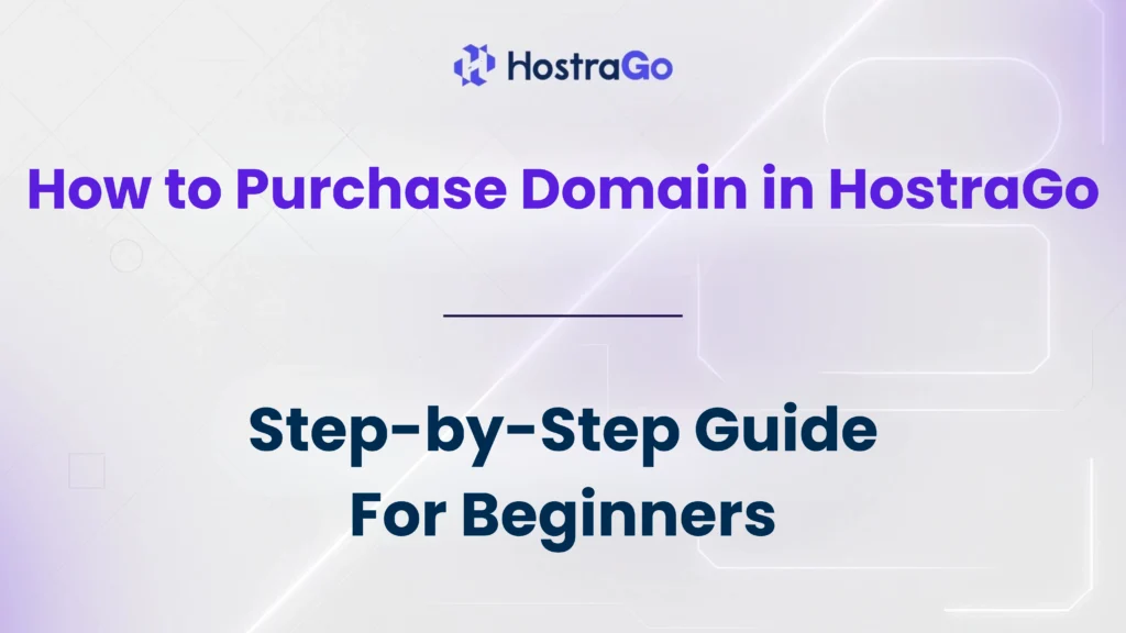 How to Purchase Domain in HostraGo