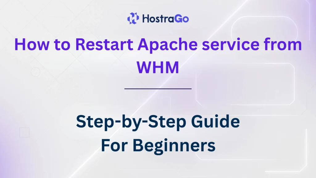 How to Restart Apache service from WHM