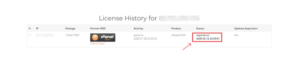 License History