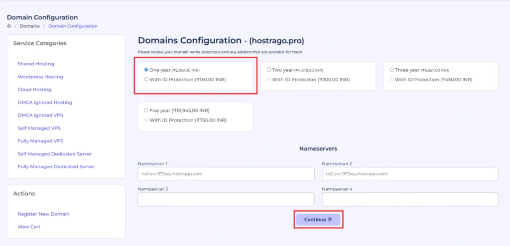 Search for Your Domain Name