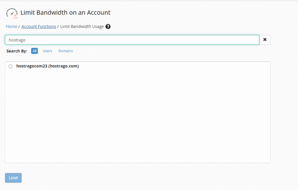 Search the account