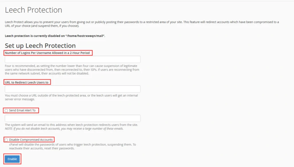 Set Login Limits and Actions
