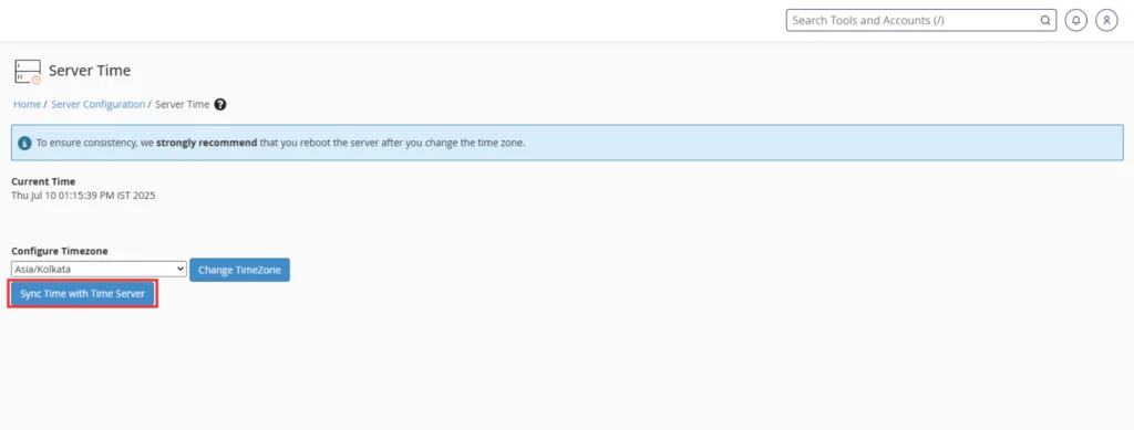 Synchronize Time with NTP