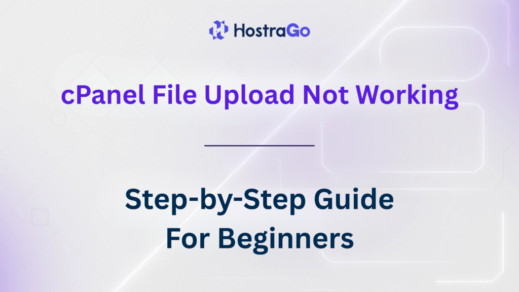 cPanel File Upload Not Working