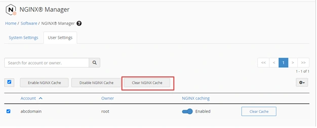 click on Clear Cache