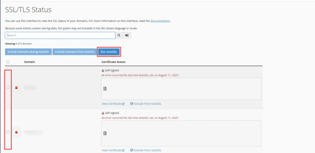 Enable AutoSSL