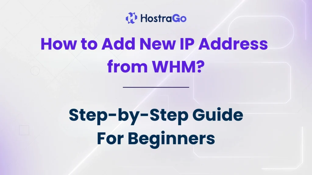 How to Add New IP Address from WHM