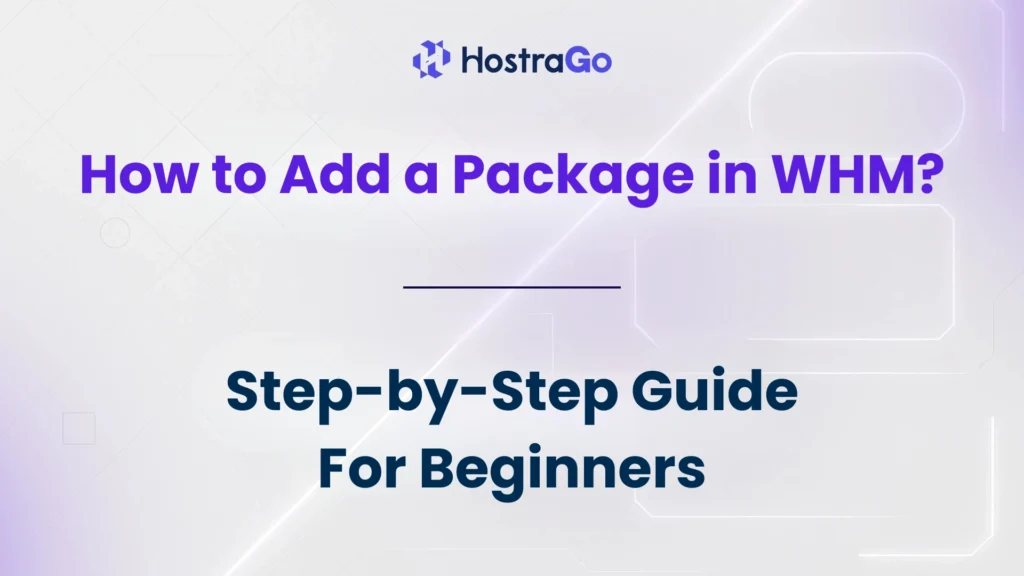 How to Add a Package in WHM