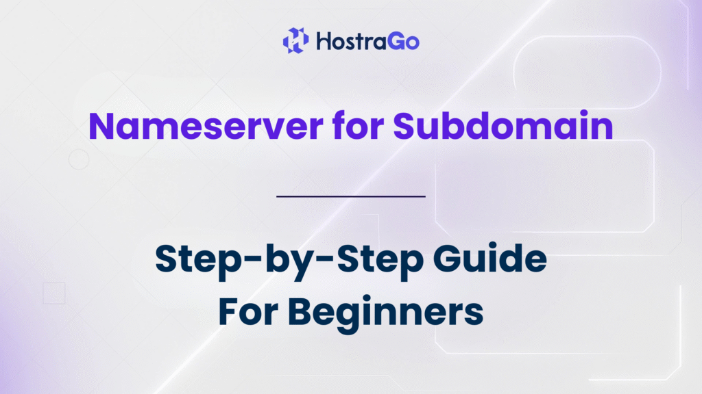 Nameserver for Subdomain