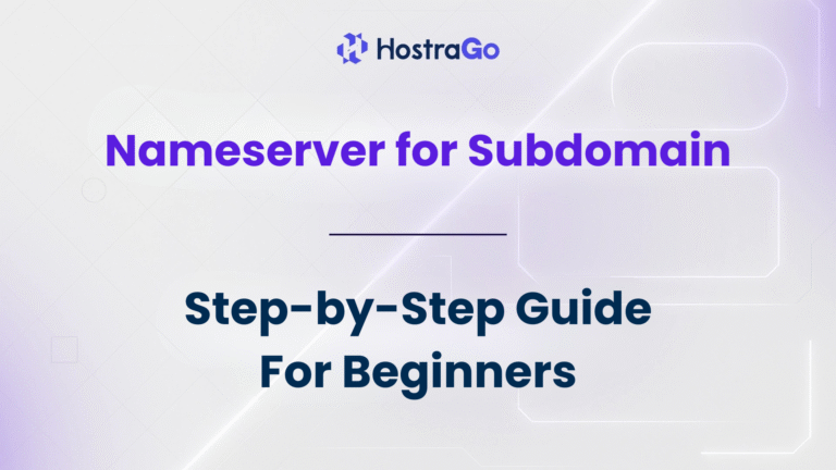 Nameserver for Subdomain