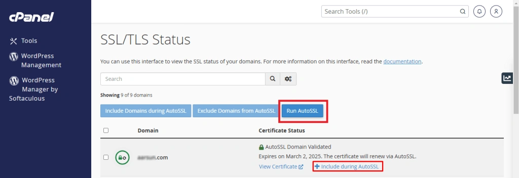 Run AutoSSL
