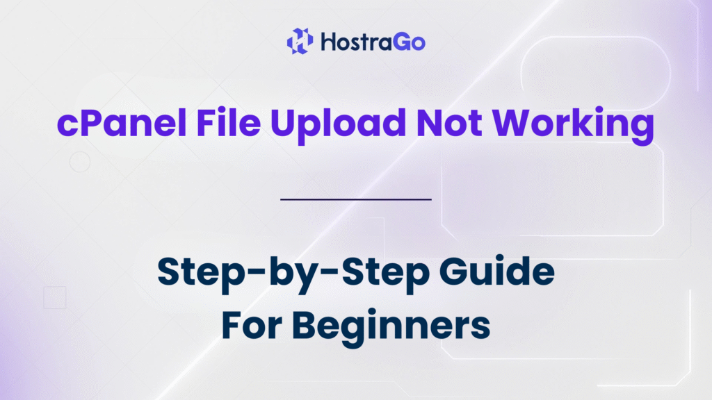 cPanel File Upload Not Working