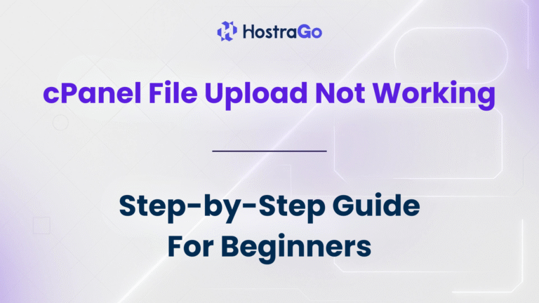 cPanel File Upload Not Working