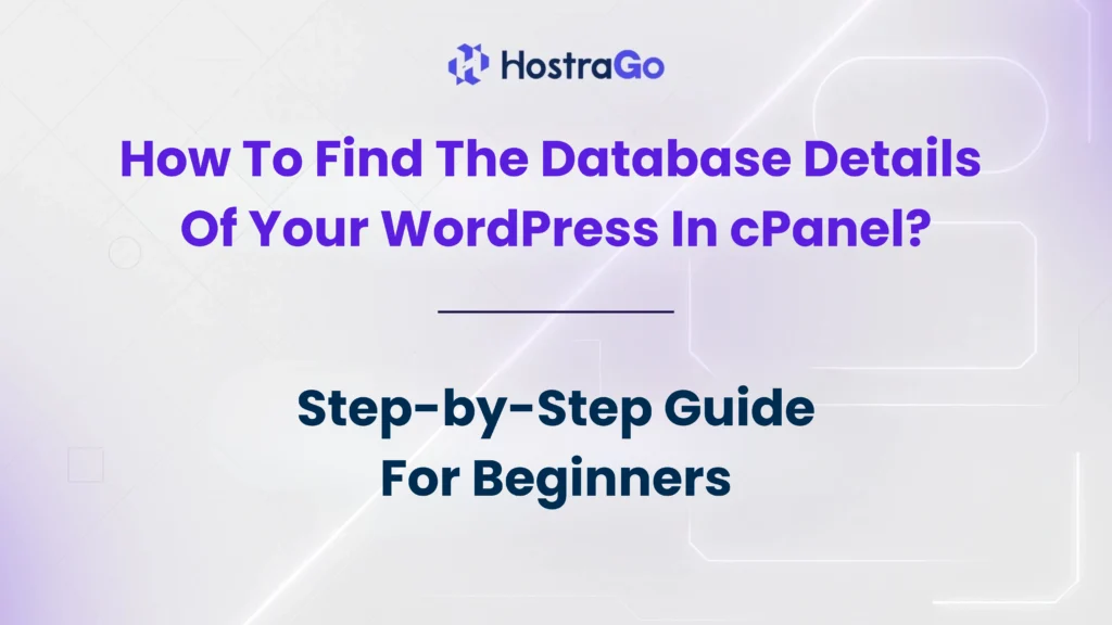 How To Find The Database Details Of Your WordPress In cPanel