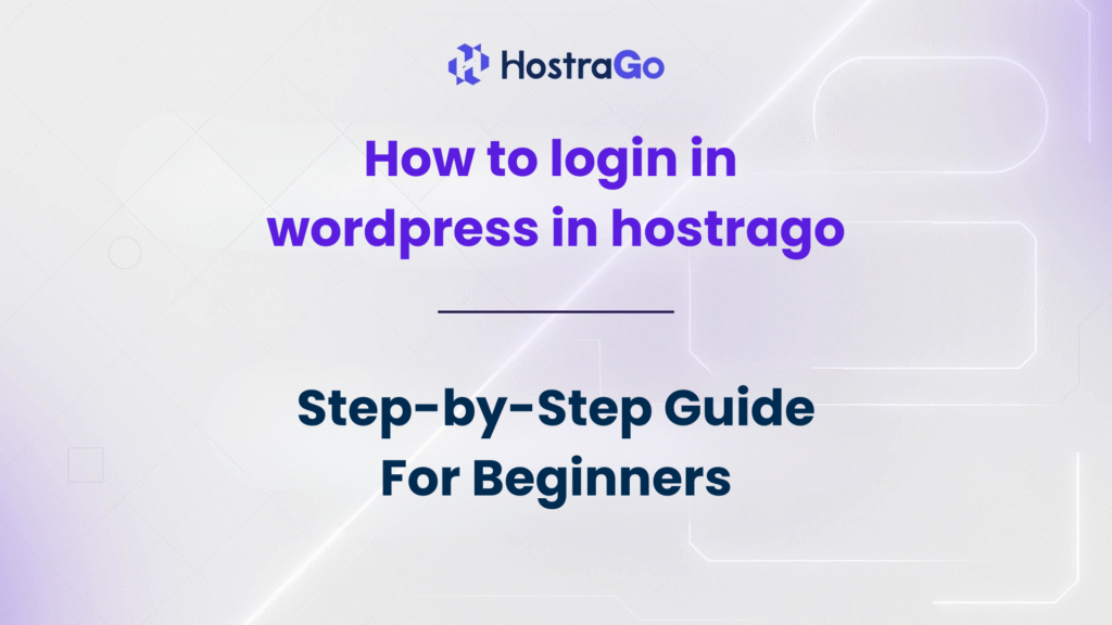 How to Login in WordPress in Hostrago